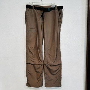 MOORHEAD Packable Convertible Pants to Long Shorts Brown W35xL30.5 EUC Men Sz 44